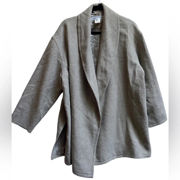 Ursula Conzen Wool Cashmere Open Blazer Coat Sz L/ Sz 40 Italy - Picture 1 of 11
